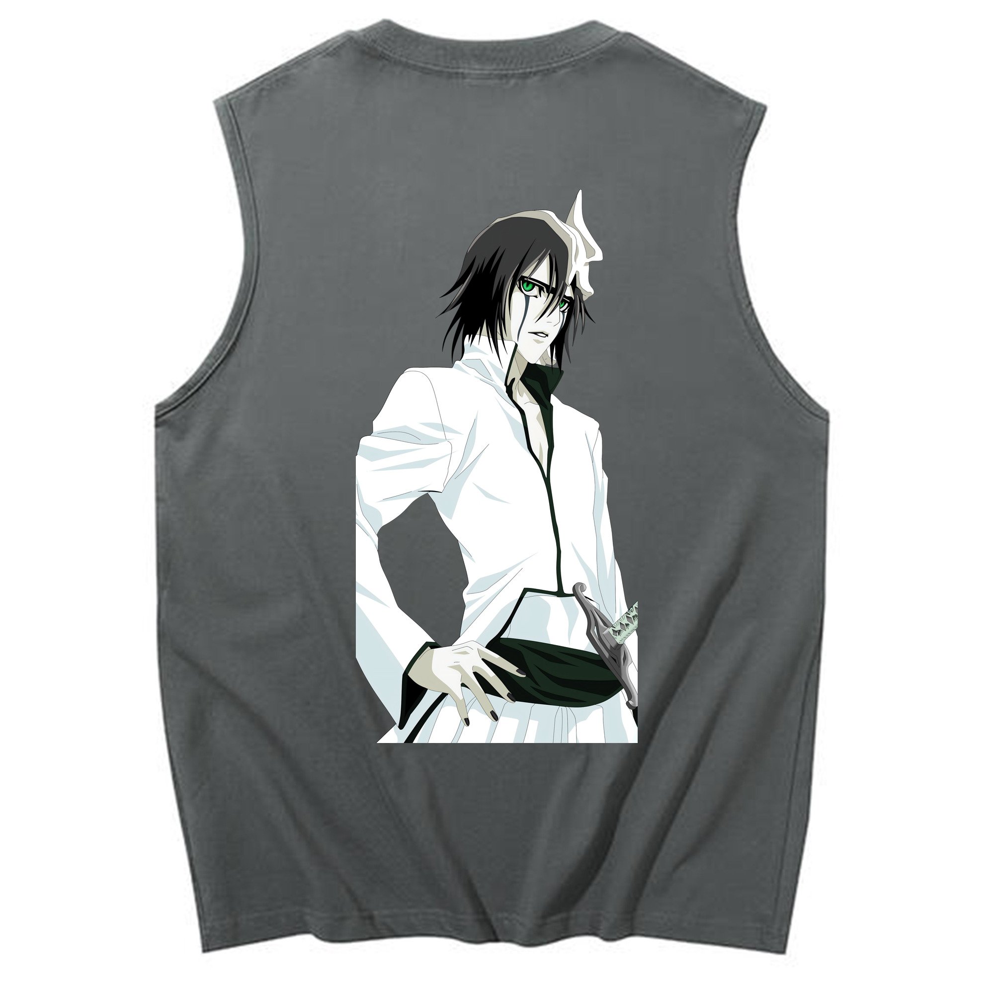 （画像用） ブリーチ ウルキオラ·シファー BLEACH Ulquiorra cifer コットン100％タンクトップ（背面プリント）